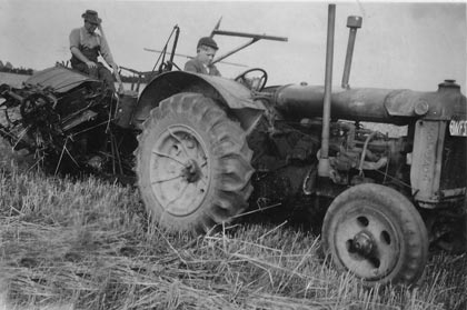 John driving the tractor at Common Farm